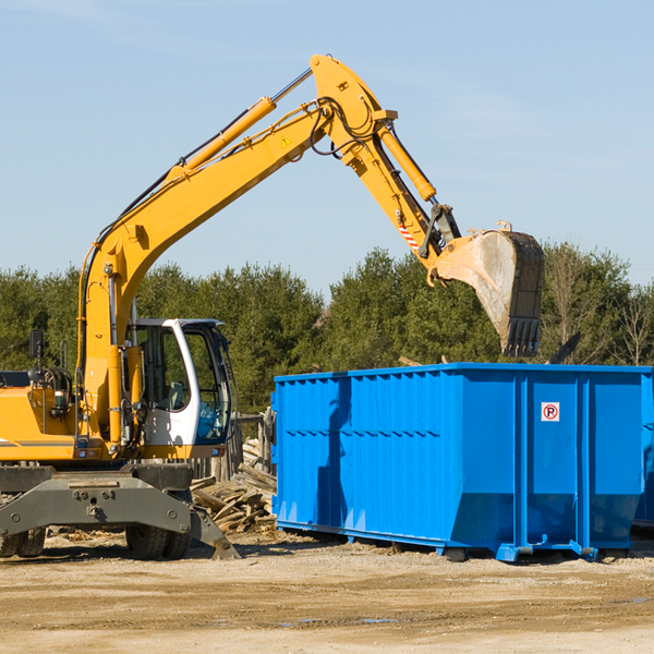 are there any restrictions on where a residential dumpster can be placed in Woodstock